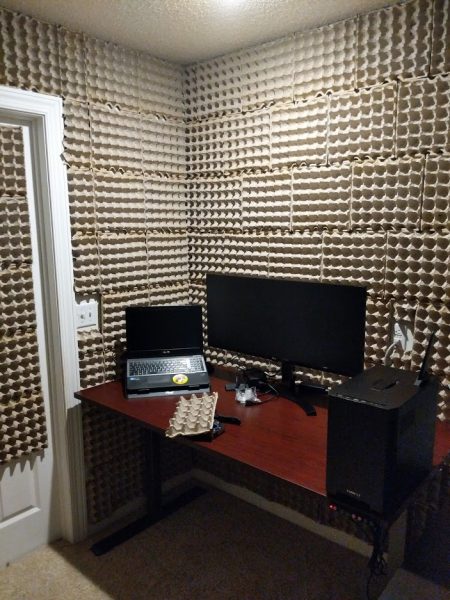 Photo of the Studios with Egg Crates for Sound